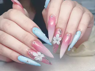 ロング カラー Bling Salonのネイルデザイン