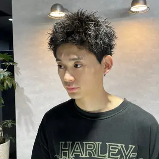 ショート カラー パーマ メンズ 🔥メンズ 特化🔥菊水皐暉🔥のヘアスタイル