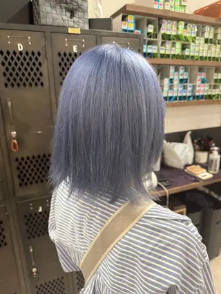 ミディアム ルナ🫐縮毛矯正 🫐髪質改善のヘアスタイル