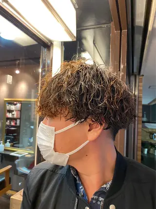 パーマ メンズ 木下 龍斗のヘアスタイル