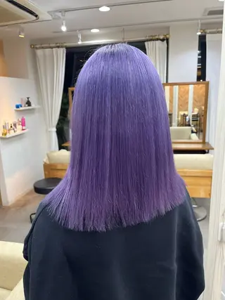 ミディアム ブリーチカラー HAZUKI🦖のヘアスタイル