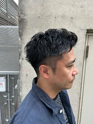 ショート パーマ メンズ 🏆メンズヘア特化 🥇代表りんぺーのヘアスタイル