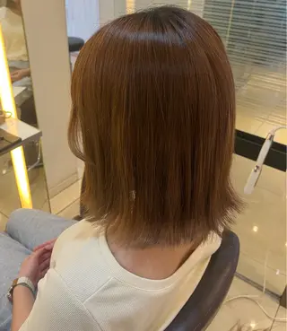 ミディアム 🎀ноиокa🎀 レイヤー×暖色カラーのヘアスタイル