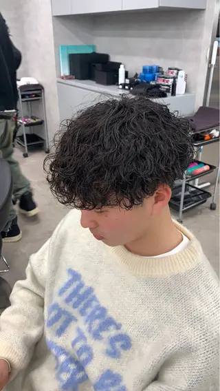 ショート パーマ指名率No1 メンズ特化ケイトのヘアスタイル