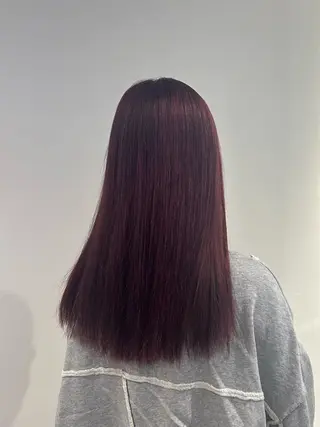 セミロング カラー 青山 里帆のヘアスタイル