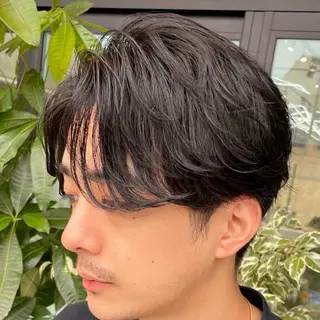 ミディアム パーマ ヘアアレンジ メンズ fifth 石川 凪のヘアスタイル