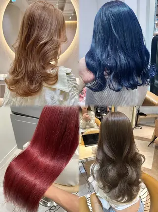 ロング カラー パーマ ヘアアレンジ メンズ みっちー/縮毛矯正/ 艶カラーのヘアスタイル