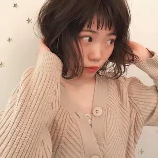 ミディアム カラー 市川 千夏のヘアスタイル