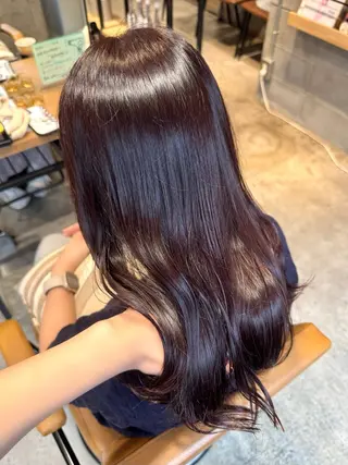 セミロング カラー ヘアアレンジ 🤍himari🤍 顔まわり×艶髪特化のヘアスタイル