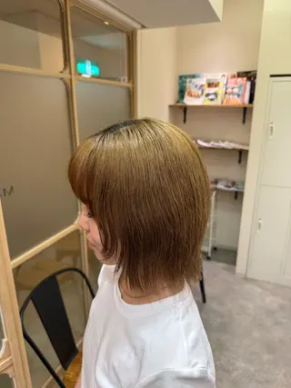 ミディアム care'A 廣瀬のヘアスタイル