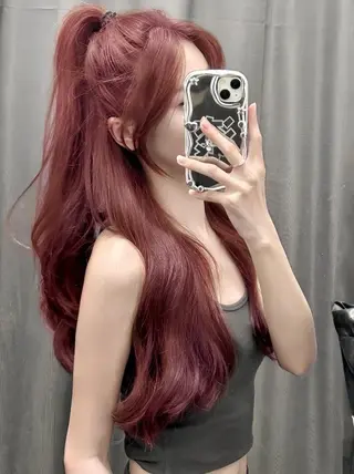 ロング カラー トレンド韓国ヘアー♡ 横浜美容室♡のヘアスタイル