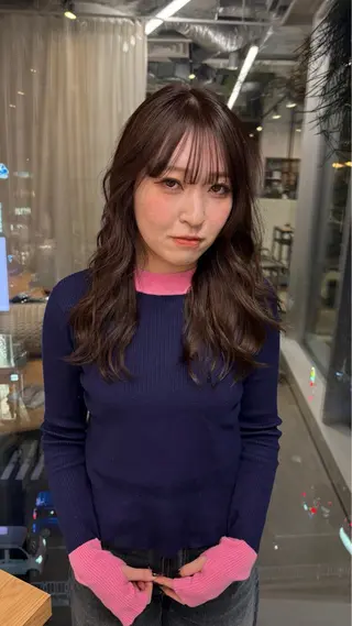 ロング カラー はらだ みはるのヘアスタイル