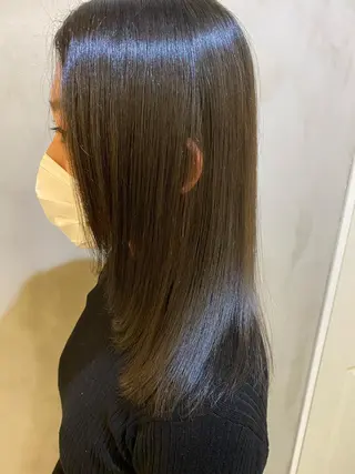 セミロング カラー ヘアアレンジ ネイル マツエク・マツパ 夜23時まで予約🉑 reverieあきらのヘアスタイル