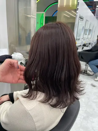 ミディアム カラー ヘアアレンジ 縮毛矯正/髪質改善/ ブリーチ毛/木元渓太のヘアスタイル