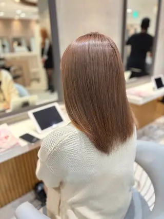 セミロング カラー ヘアセット/レイヤー 赤み消し/はるかのヘアスタイル