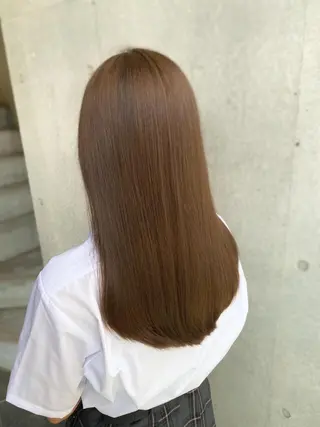 セミロング カラー モテ前髪 タゴメ シンヤのヘアスタイル