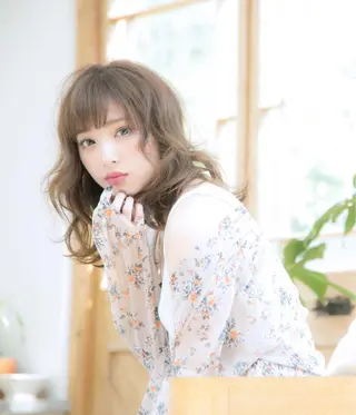 ロング 髪質改善 縮毛の達人 矢井由真のヘアスタイル