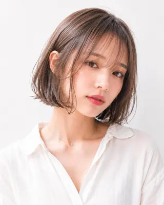 ミディアム 女性カット&カラー モデル⭐️大坂望心のヘアスタイル