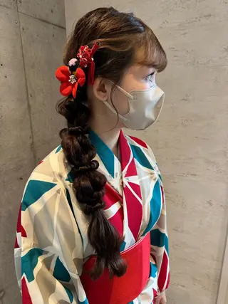 ロング ヘアアレンジ はやしほのか| ヘアセット×カラーのヘアスタイル