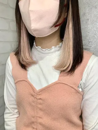 ミディアム カラー エクステ KAZUMAのヘアスタイル
