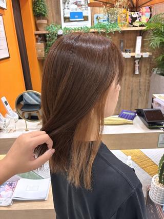 セミロング 池田 綾香のヘアスタイル