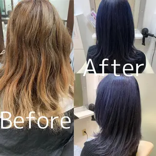 ミディアム カラー 柳川 玲也のヘアスタイル