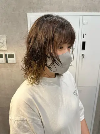 ミディアム パーマ mau tomokaのヘアスタイル