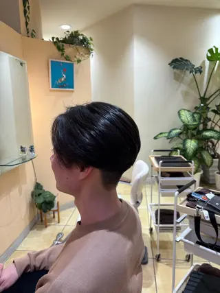 メンズ フェザーパーマ 村上俊輔のヘアスタイル