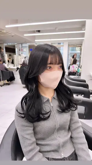 セミロング カラー パーマ ヘアアレンジ メンズ 上品＆韓国風 🥀海心🥀のヘアスタイル