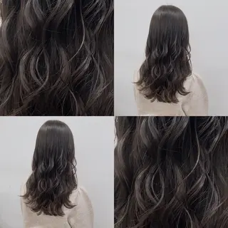 ロング カラー パーマ ヘアアレンジ メンズ キッズ ネイル マツエク・マツパ 上品＆韓国風 🥀海心🥀のヘアスタイル