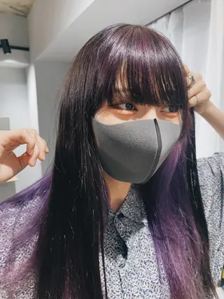 ロング カラー ヘアアレンジ ボブパーマコテ巻き風 パーマNo1深江秀平のヘアスタイル