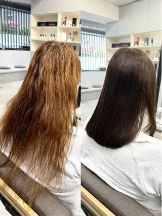 ミディアム カラー パーマ 生艶髪＆レイヤー🔔 渋谷お薦めNo.1✨のヘアスタイル