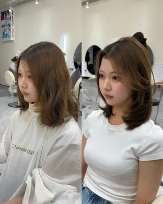 ミディアム ヘアアレンジ 髪質改善×レイヤー 🫧松野力也のヘアスタイル