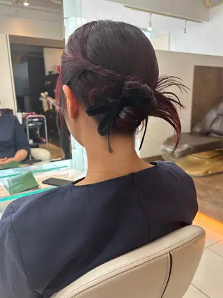 セミロング ヘアアレンジ ブリーチ透明感カラー /レイヤー👗しずかのヘアスタイル