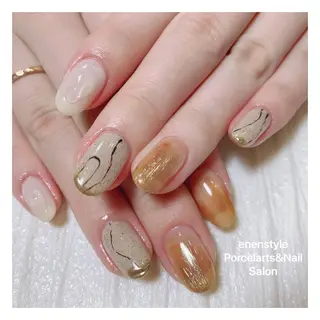 ミディアム ネイル 🐾enen style 🐾のネイルデザイン
