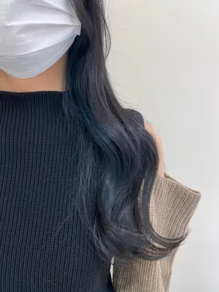 ロング カラー ヘアアレンジ 銀座メンズ専門🖤 叶奈々のヘアスタイル