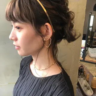 セミロング カラー ヘアアレンジ 川上 智汐のヘアスタイル