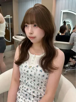 ロング カラー ヘアアレンジ 大宮縮毛矯正🩵 レイヤー 佐藤和のヘアスタイル