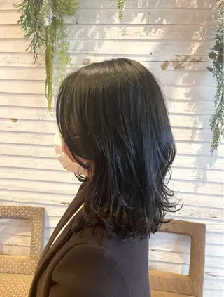 セミロング カラー パーマ 髪質改善/縮毛矯正/ 透明感🩵NANAのヘアスタイル