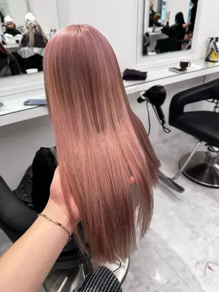 ロング カラー ヘアアレンジ 透け上品ハイトーン 職人ゆうと🤍のヘアスタイル