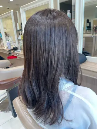 セミロング カラー ヘアアレンジ 韓国ヘアメイク🎀/ 縮毛矯正✨山本媛香のヘアスタイル