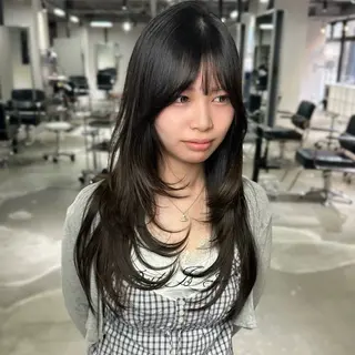 ロング 心斎橋 韓国レイヤ ー×艶髪renのヘアスタイル