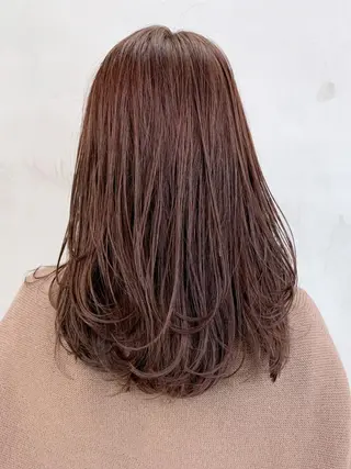 ミディアム カラー パーマ ヘアアレンジ ITbyALBUM 藤沢店のヘアスタイル
