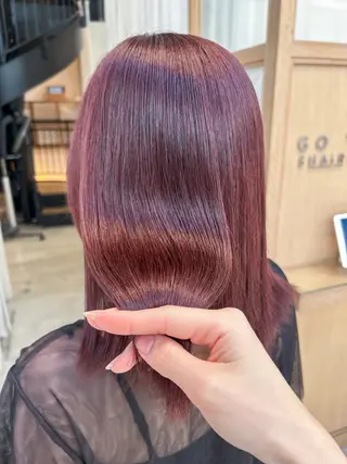 ミディアム カラー ヘアアレンジ yuka .のヘアスタイル