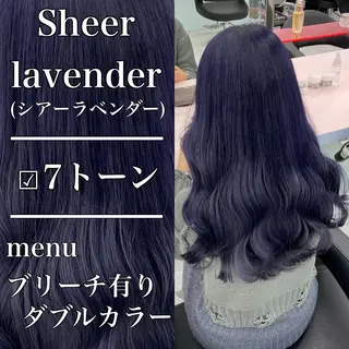 セミロング カラー レイヤー×透明感カラ ーHAYATOのヘアスタイル