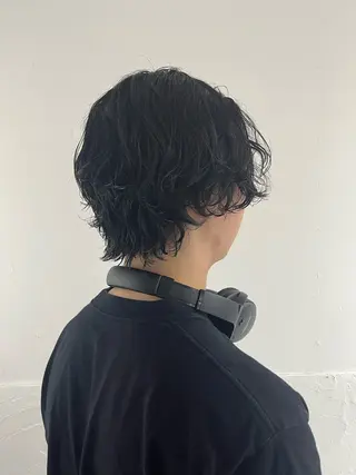 ショート カラー パーマ メンズ 🦠デザインカラー/ 魚瀬あおい🦠のヘアスタイル