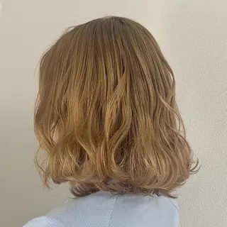 ミディアム ヘアアレンジ レイヤー/ブリーチ/ 新宿/福元実希のヘアスタイル