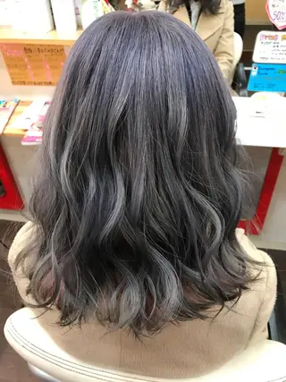 セミロング 櫻井 なんなのヘアスタイル