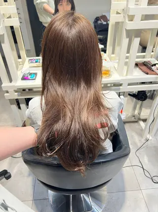 セミロング 恵比寿韓国レイヤー× 艶透明感カラー大場のヘアスタイル