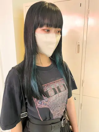 セミロング カラー ハイトーンを育てる ブリーチカラー/牧原のヘアスタイル